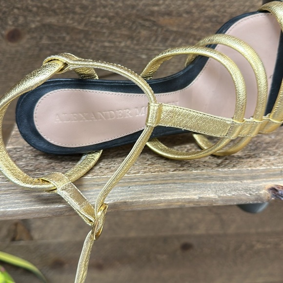 Alexander McQueen - Sandal pelle s. Cuoio gold - Picture 4 of 8